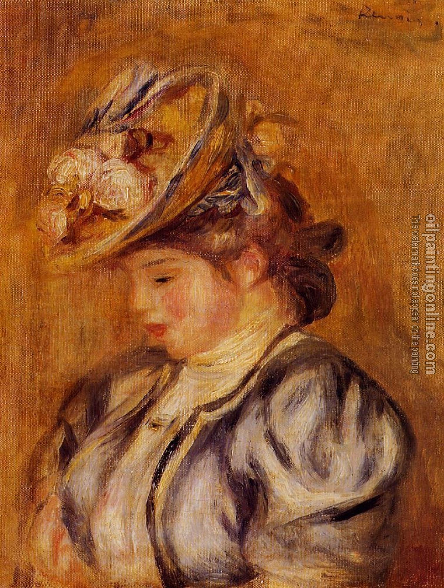 Renoir, Pierre Auguste - Girl in a Flowery Hat